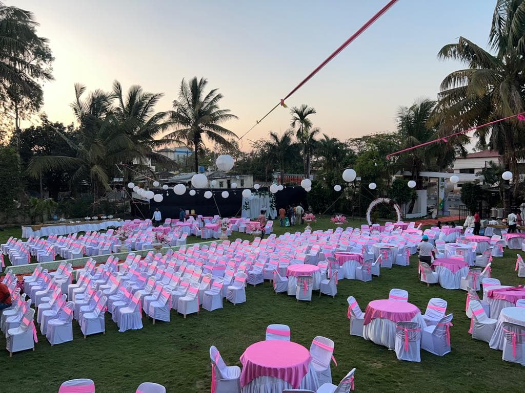 Sai Samrat lawns arranged for a celebration